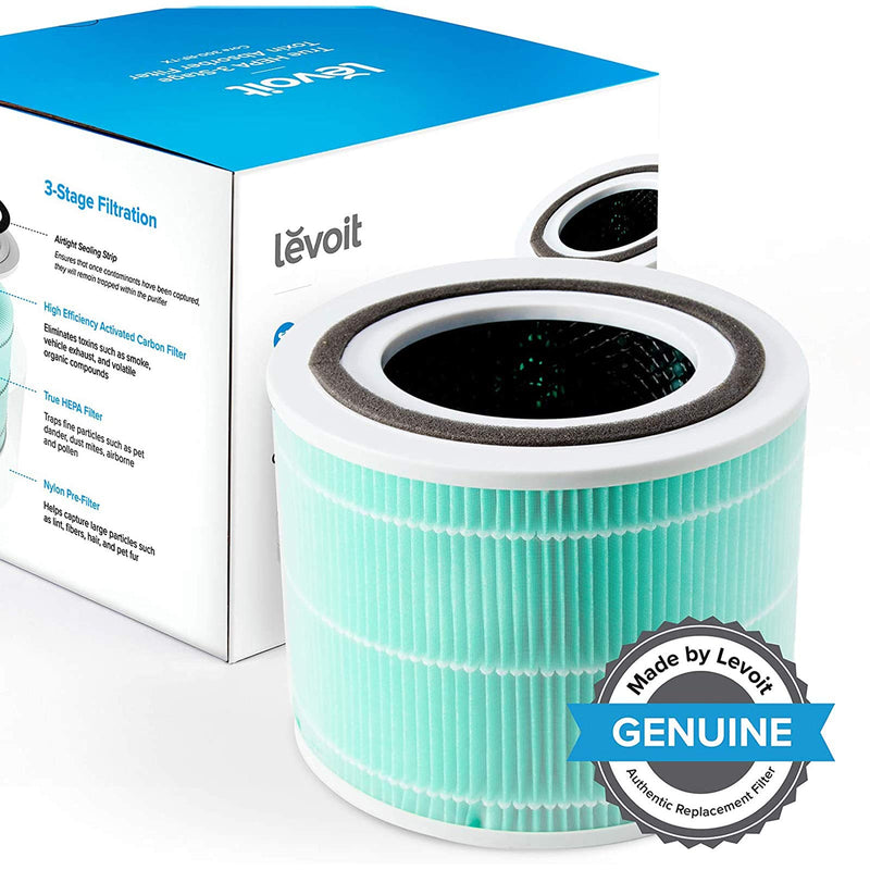 LEVOIT Air Purifier Toxin Absorber Replacement Filter, 3-in-1 True HEPA, High-Efficiency Activated Carbon, Core 300-RF-TX, 1 Pack, Green - LeoForward Australia