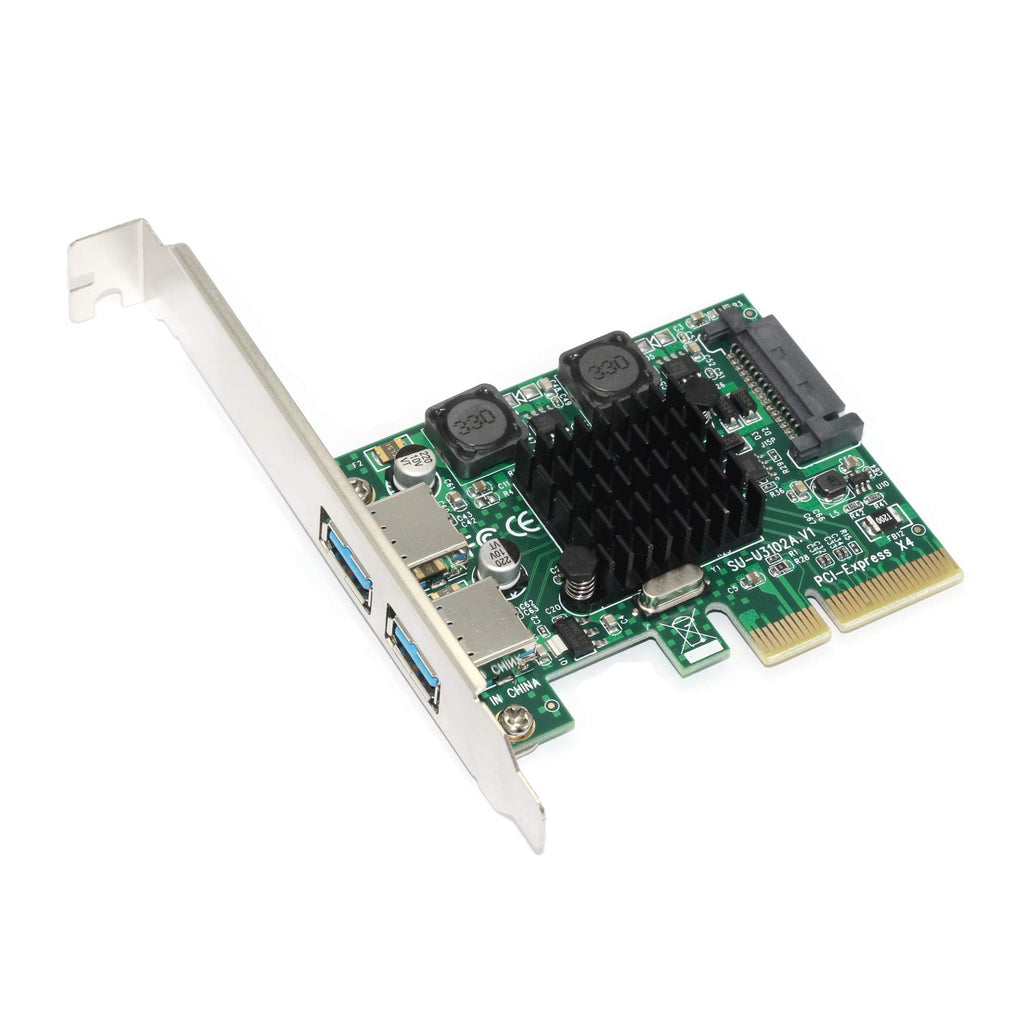  [AUSTRALIA] - Padarsey U3102A PCI-EX2 to USB3.1 Expansion Adapter Card PCI-Express2 to USB 3.1 High Speed ASM3142 Chip for PC Desktop Computer
