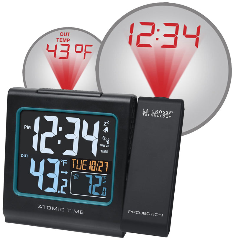  [AUSTRALIA] - La Crosse Technology 616-146 Color Projection Alarm Clock with Outdoor temperature & Charging USB port