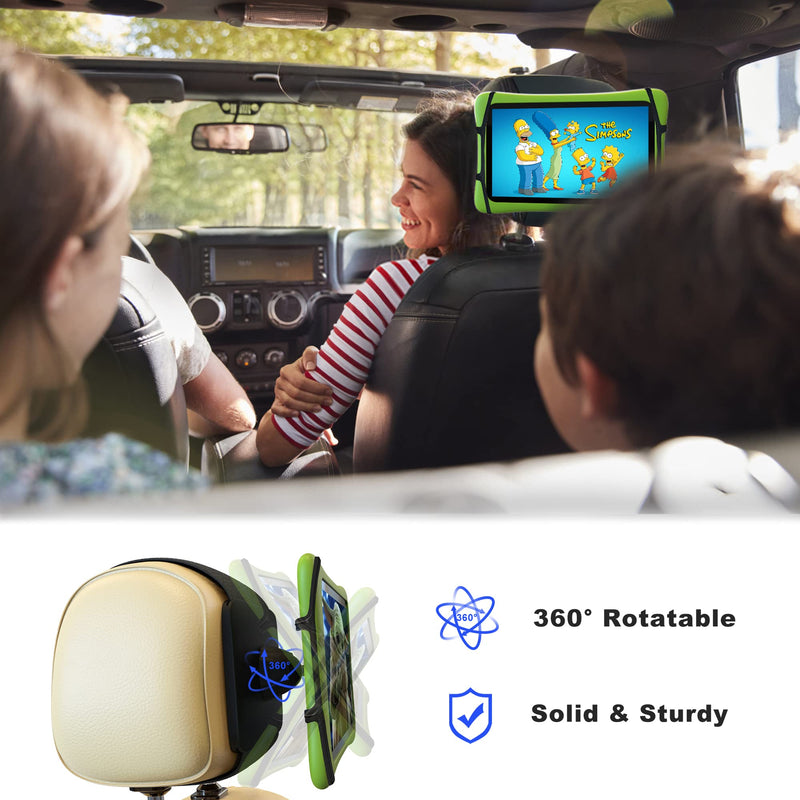  [AUSTRALIA] - 👍 Tablet iPad Holder for Car Headrest, Back Seats Rear Facing Tablet Car Holder - Watana 360° Rotatable iPad Car Mount for Kids, Toddlers, Fits 7-11" iPad Pro Air Mini, Kids Fire HD
