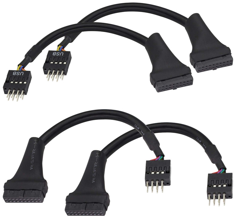 [AUSTRALIA] - zdyCGTime Motherboard Adapter Cable,USB 3.0 19Pin Female to USB 2.0 9Pin Male convertor Computer Cable Connector,Motherboard 9Pin Male to 20Pin Female Pure Copper.(15cm/4 Pack)