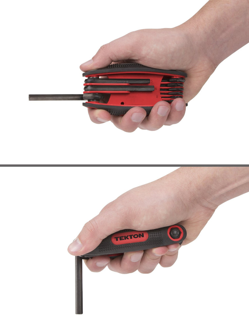  [AUSTRALIA] - TEKTON Folding Hex Key Wrench Set, Metric, 8-Piece | 25142