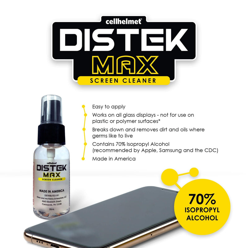  [AUSTRALIA] - cellhelmet DISTEK Max Screen and Phone Cleaner with 70% Isopropyl Alcohol - 30mL | As Seen on Shark Tank | in Retail Package