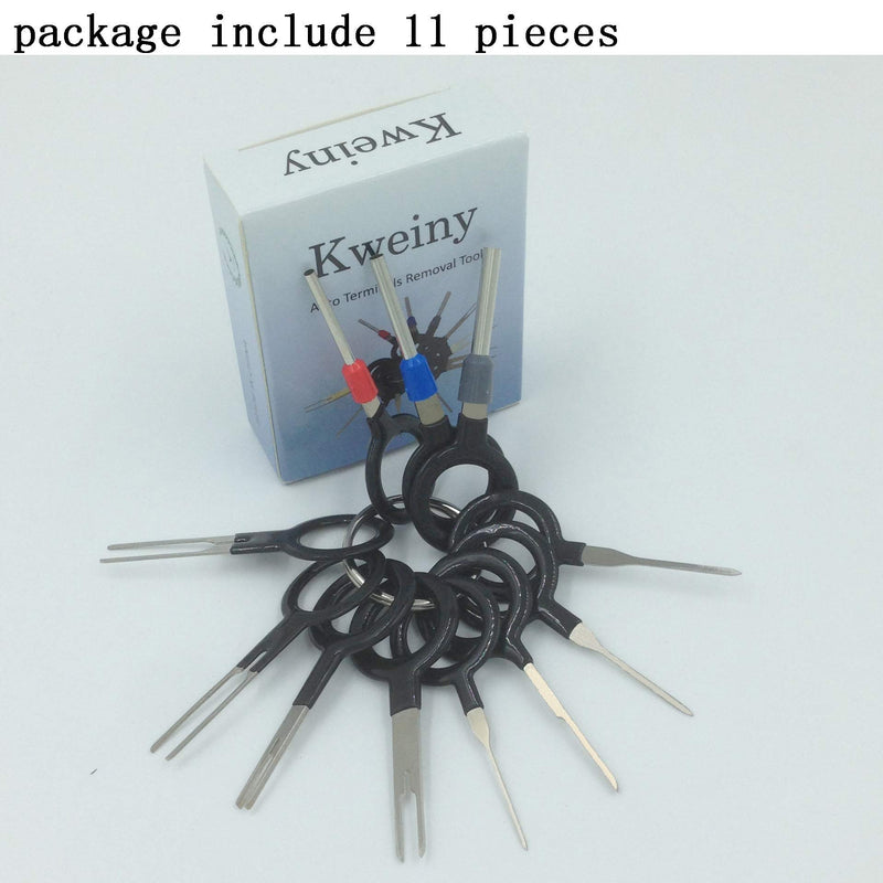 kweiny Auto Terminals Removal Key Tool Set | Car Electrical Wiring Crimp Connector Extractor Puller Release Pin Kit (11 Pieces) - LeoForward Australia