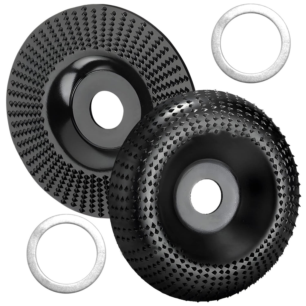  [AUSTRALIA] - Wood grinding disc for angle grinder, 125 mm, wood carving disc, 2 pieces, wood cutter, rasp disc, milling disc for angle grinder, polishing, carving, grinding