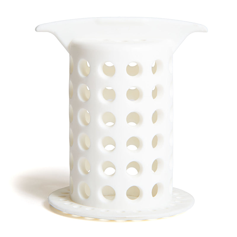  [AUSTRALIA] - ShowerShroom Revolutionary 2" Stand-up Shower Stall Drain Protector Hair Catcher/Strainer 2", White