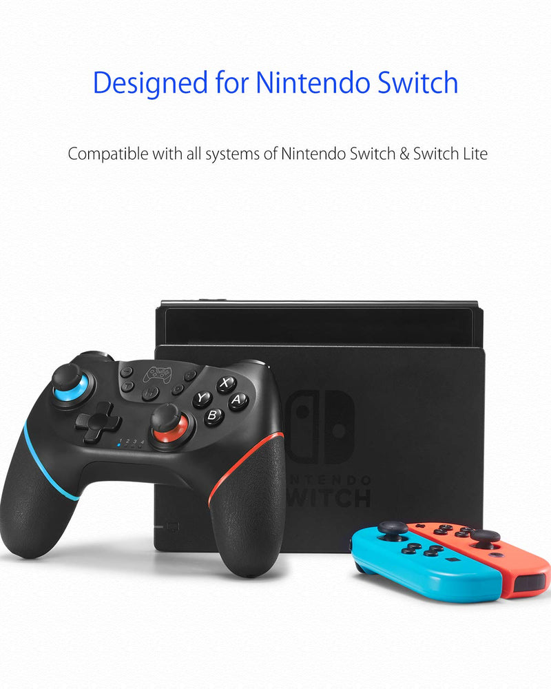  [AUSTRALIA] - Switch Controller, Wireless Pro Controller for Switch/Switch Lite/Switch OLED, Switch Remote Gamepad with Joystick, Adjustable Turbo Vibration, Ergonomic Non-Slip