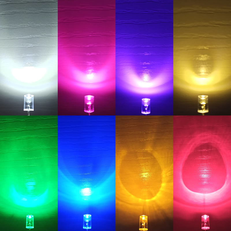  [AUSTRALIA] - (Red 180 degrees) 120 pieces 5 mm high brightness LED clear LED light diode bulb LED lamp, 5 mm smooth cylindrical concave surface 5 mm red