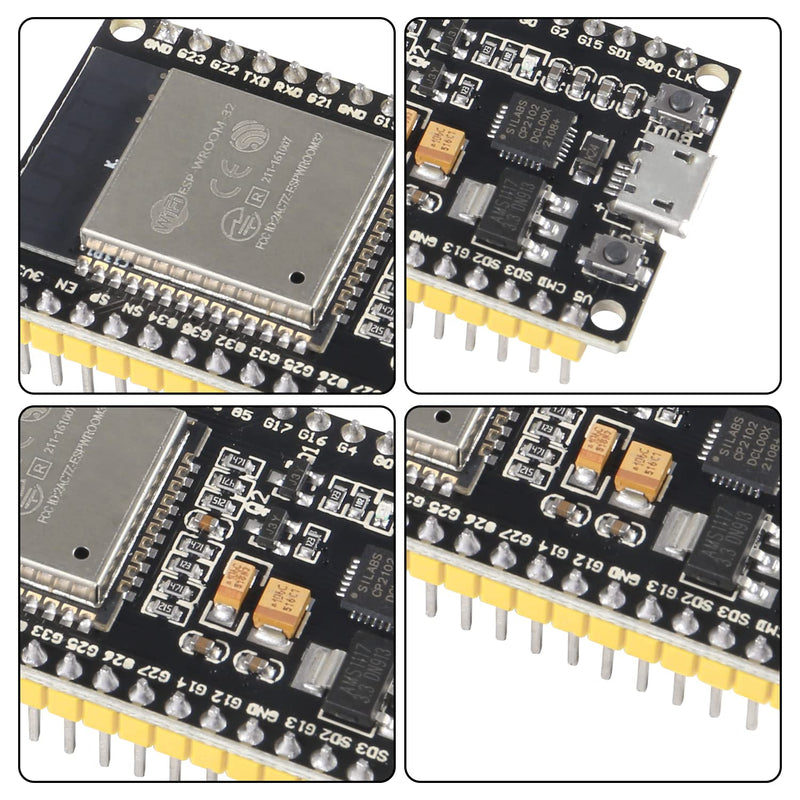  [AUSTRALIA] - 3PCS ESP32 38Pin Development Board ESP-32S Microcontroller Processor Integrated 2-in-1 Microcontroller ESP-WROOM-32 Chip WiFi NodeMCU-32S ESP-WROOM-32 Compatible with Arduino IDE