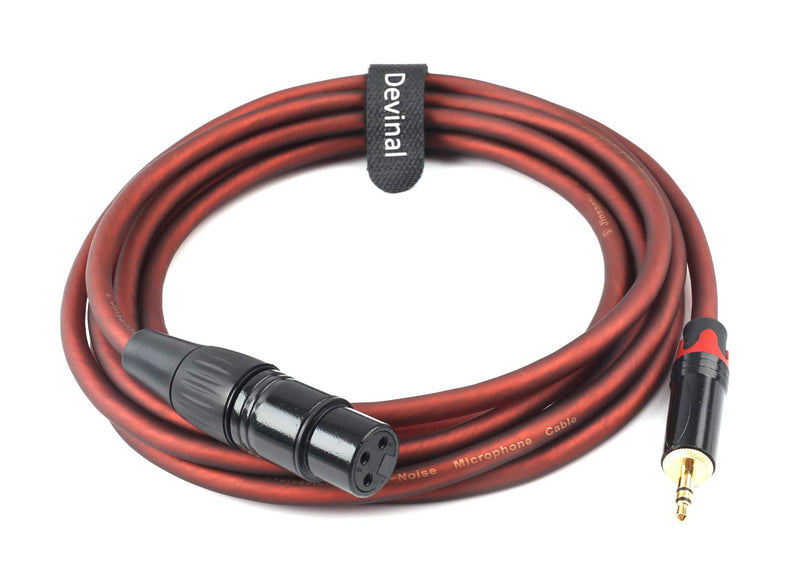  [AUSTRALIA] - Devinal XLR to 1/8" inch Balanced Microphone Cable, 3.5mm to 3 Pin XLR Female Interconnect Adapter, XLR Female to Mini Jack Stereo Audio Connector, for Computer, Cameras, Speakers 10 Feet 10 FT