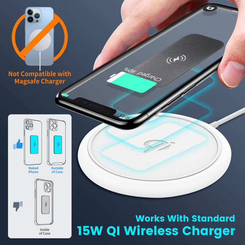  [AUSTRALIA] - eSamcore Cell Phone Magnet Sticker Allows Wireless Charging, Comes with Magnetic Phone Mount for car, Soft Magnetic Plate for car Phone Holder Mount Vent Clip Compatible with Samsung Galaxy iPhone