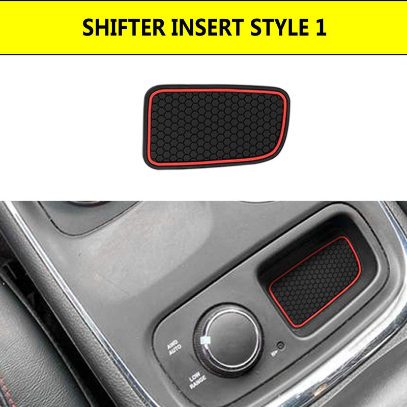  [AUSTRALIA] - 5pcs Custom Fit Cup Holder Insert & Center Console Liner Trim Mats for 2014 2015 2016 2017 2018 2019 Dodge Durango Non Slip Storage Bin Mat Trim