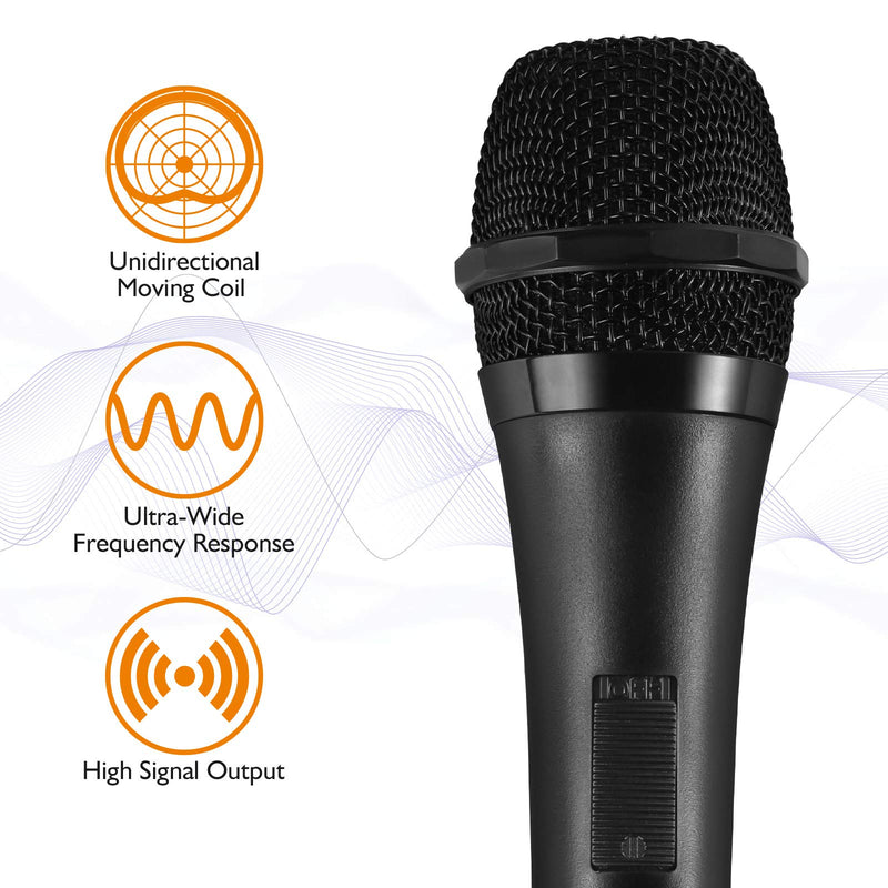  [AUSTRALIA] - EARISE W1 Karaoke Microphone with 16.4ft Cord, Dynamic Vocal Microphone Handheld Wired Microphone for Karaoke, Singing, Speech, Wedding, Stage, Outdoor Activity