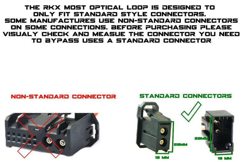 RKX MOST fiber optic optical loop bypass MALE adapter for Radio Audio. Compatible with Mercedes BMW Audi and Porsche - LeoForward Australia