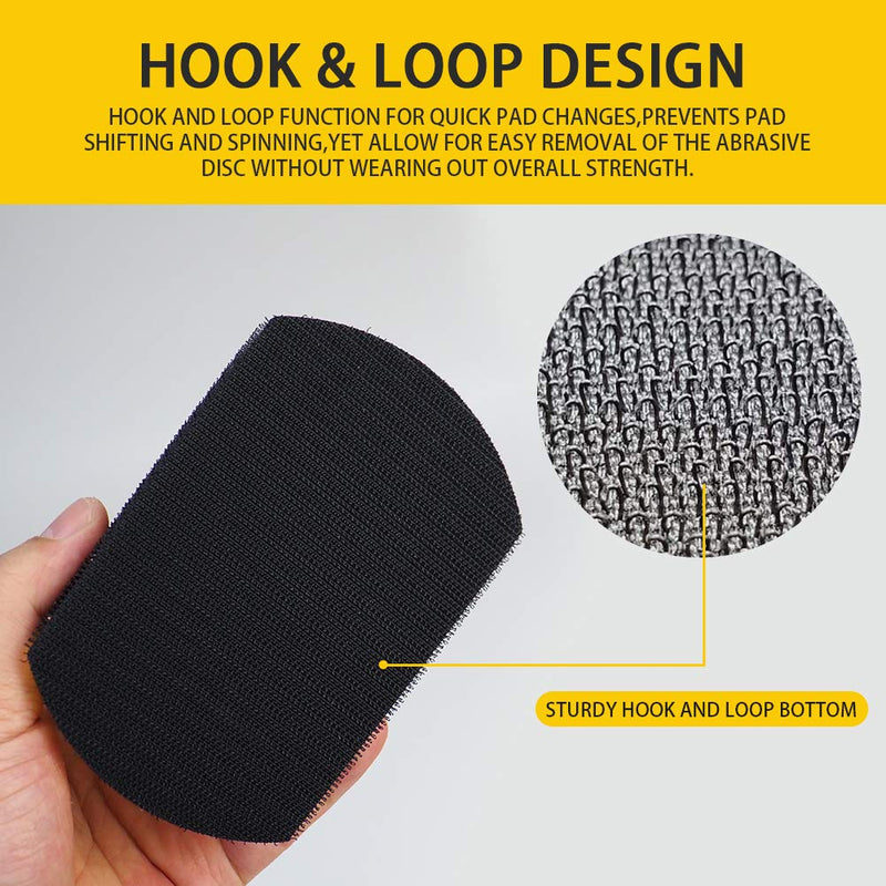  [AUSTRALIA] - 5 Inch Hand Sanding Blocks for 5 Inch Hook and Loop discs | 2 Pack of Mouse-Shaped | Ideal For Wood Furniture Restoration Home Arts and Crafts 2 Mouse-Shaped(5 Inch)