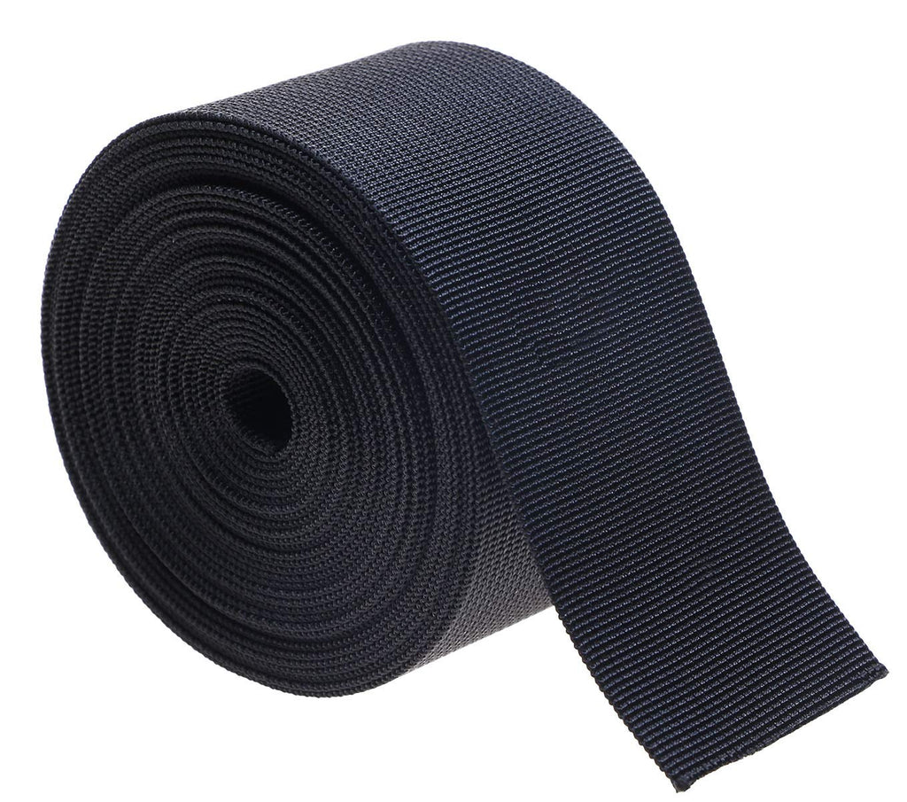  [AUSTRALIA] - Shapenty 2 Inch Black Nylon Webbing Strap Weave Strapping Replacement for Belts, Buckles, Bags, DIY Luggage Strap Making, Backpack Repairing, Dog Leashes, Pet Collar, 5 Yards