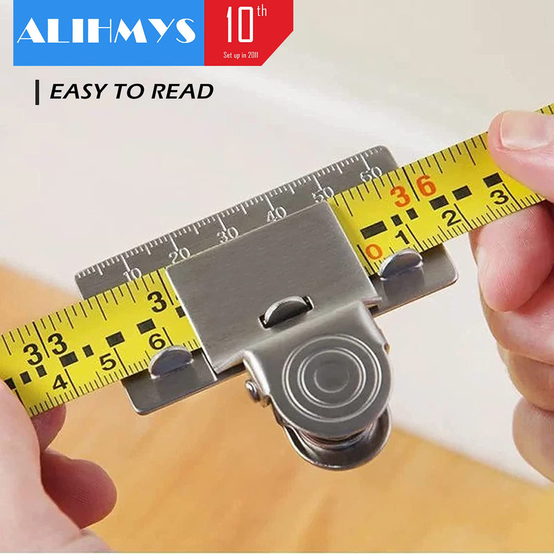  [AUSTRALIA] - ALIHMYS Measuring Tape Clip, Tape Measure Clamp Tool for Corners Clamp Holder Precision Measuring Tools