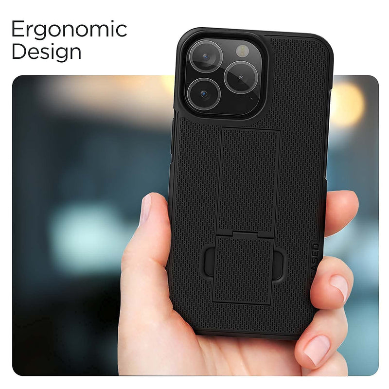  [AUSTRALIA] - Encased DuraClip Designed for iPhone 13 PRO MAX Belt Clip Case (2021) Slim Phone Cover with Holster (Black)