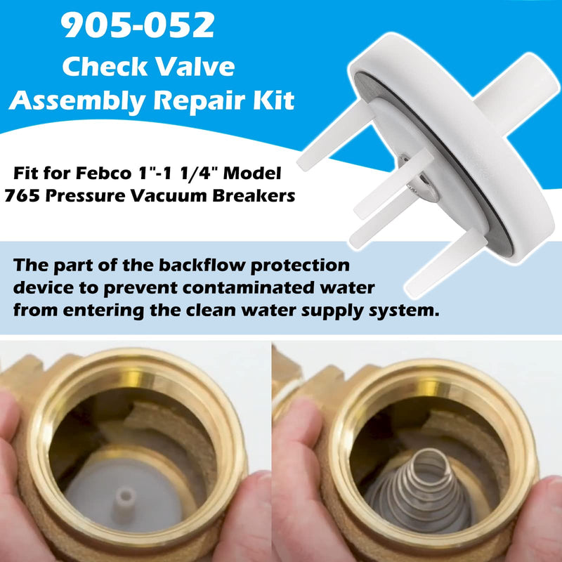  [AUSTRALIA] - 905-212 Bonnet and Poppet Repair kit & 905-052 Check Valve Assembly Repair Kit & Canopy for Febco 765EBV 1" & 1-1/4" 765 Backflow Preventer and Vacuum Breaker