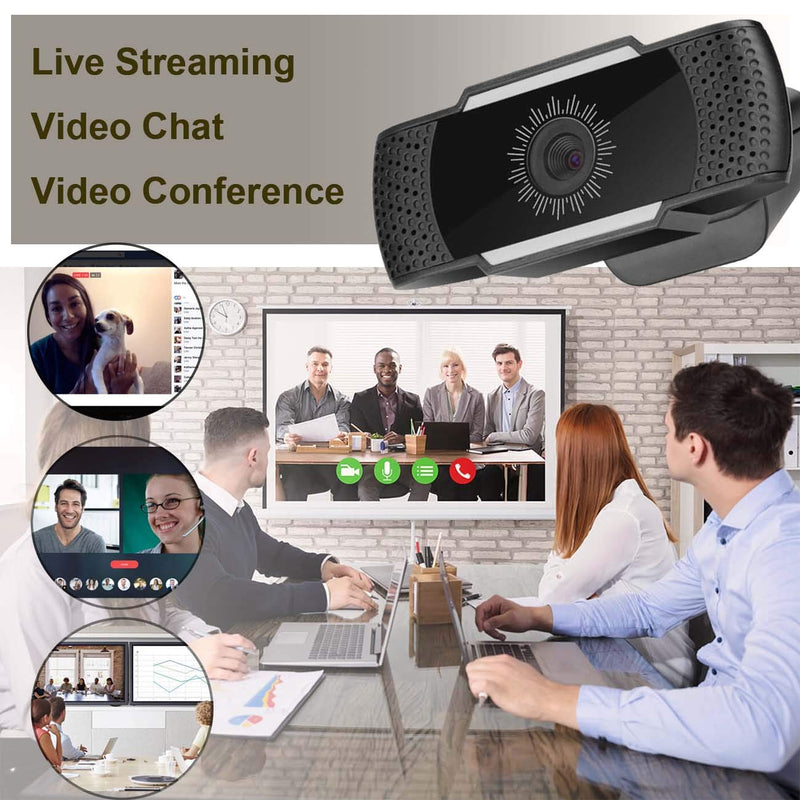  [AUSTRALIA] - Webcam for PC, BORUL Webcam with Microphone HD 1080P External Web Camera Stream Computer Camera for Zoom Meetings, Skype, Conferencing, Video Calls Webcam T3-RS