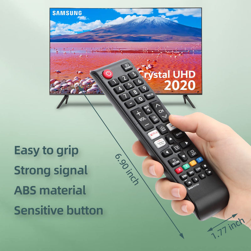  [AUSTRALIA] - Gvirtue Remote Control BN59-01315J Replacement for Samsung-Smart-TV-Remote Samsung LED LCD QLED 4K 8K UHD 3D HDTV HDR Curved Crystal Smart TV with Netflix, Prime Video, Samsung TV Plus Button