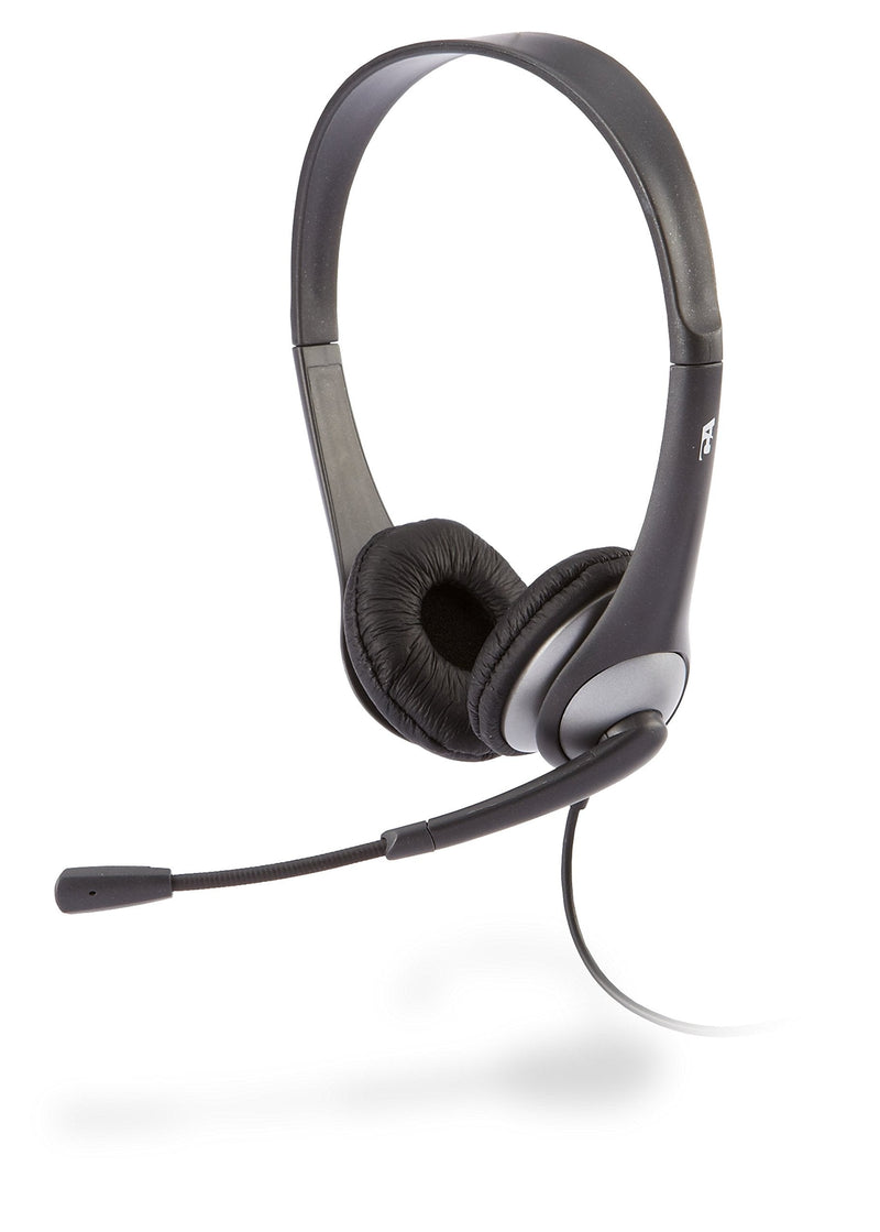  [AUSTRALIA] - Cyber Acoustics Stereo Headset, 3.5mm stereo & Y-adapter for separate Headphone & Mic Connection, K12 School Classroom and Education (AC-204)
