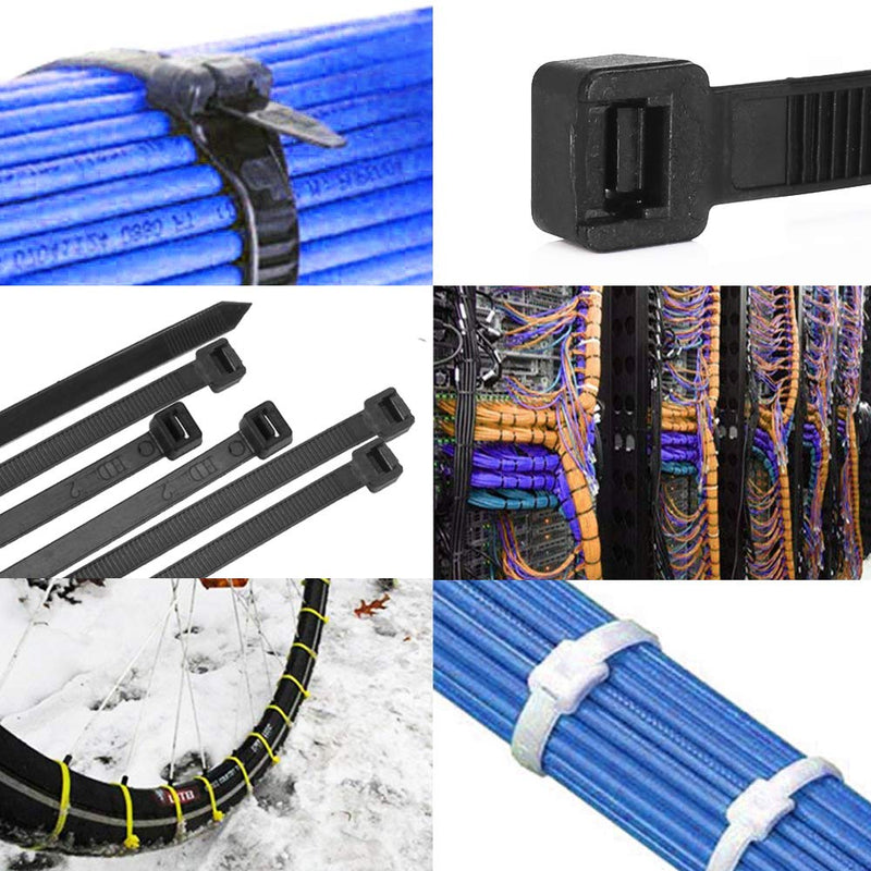  [AUSTRALIA] - Cable Zip Ties Heavy Duty 26 Inch, Large Durable Adjustable Nylon Wire Ties,Tensile Strength 120 Pounds for Indoor and Outdoor UV Resistant, Plastic Tie Wraps Black & White (40 Pack) Zip Ties 26"