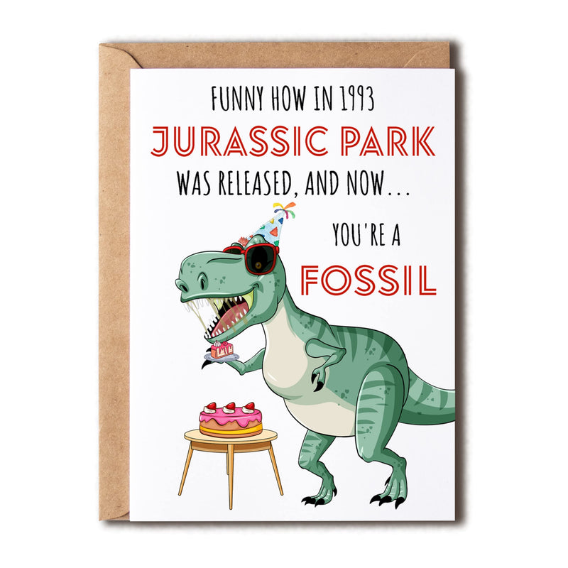  [AUSTRALIA] - NVGifts Funny How In 1993 Jurassic Park Was Released - Jurassic Park 30Th Card - Dinosaur Funny 30Th Birthday Card - 30Th - 30Th Birthday Gifts - Funny Card