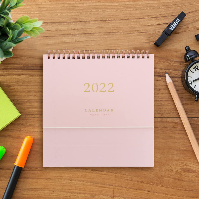  [AUSTRALIA] - NUOBESTY 2022 Desktop Calendar, Monthly Standing Flip Calendar Wall Calendar Planner Organizer Daily Scheduler for Home Office Decorations New Year Gift Pink