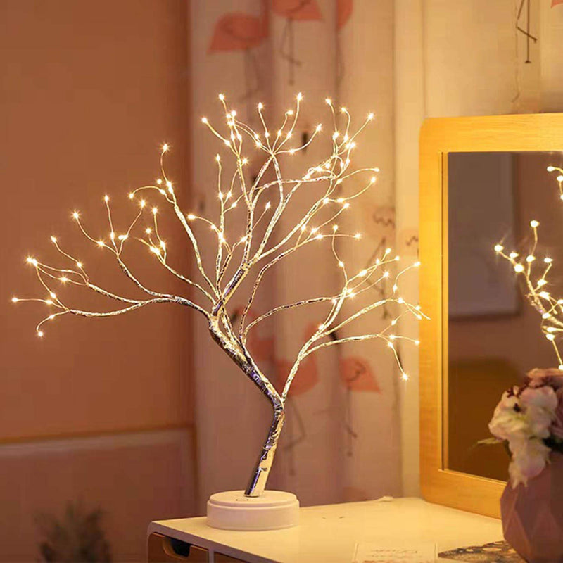  [AUSTRALIA] - ZXCWE 108LED Artificial Bonsai Tree Light,DIY Artificial Tree Light,USB/Battery-Powered,Touch Switch, Fairy Lights Tree lamp for Party Home Decoration(Warm White Glow)