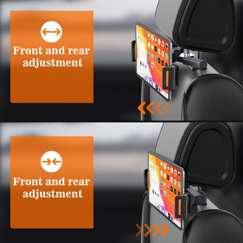  [AUSTRALIA] - Tablet Holder for Car, iPad Mount Stand Headrest Back Seat Road Trip Essentials Car Must Haves for Kids Adults Compatible with iPad Pro Air Mini,Galaxy Tab,Fire HD 4.7-12.9" Cell Phone and Devices