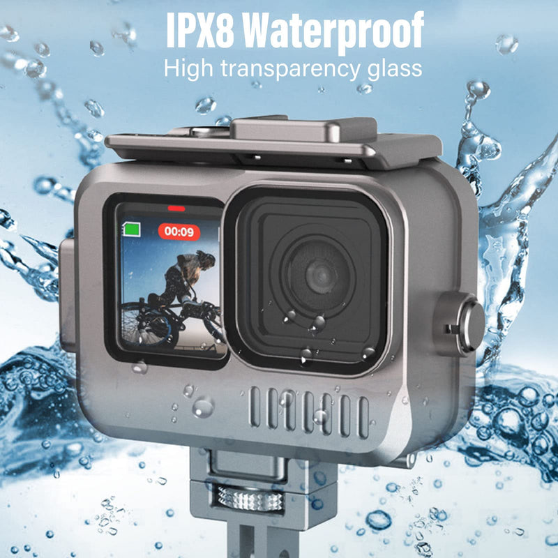  [AUSTRALIA] - Waterproof Housing Case for GoPro, 40M Deep IPX8 Waterproof Housing Case for Hero 11 10 9, Underwater Dive Case Housing Shell with Lock Design for Photography