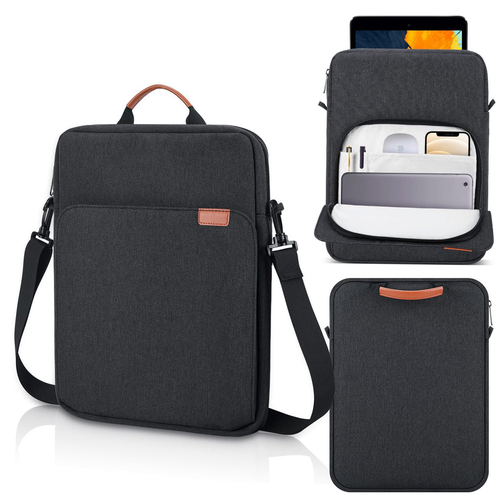 [AUSTRALIA] - 12.4-13 Inch Tablet Sleeve Case for 12.4" Samsung Galaxy Tab S8+ S7+ Plus S7 FE, iPad Pro 12.9"/MacBook Air Pro 13"/MacBook Pro 14" M2 M1 Laptop Shoulder Bag,Surface Pro 9 13" 2022 Carrying Bag-Grey 12.4-13 Inch Grey