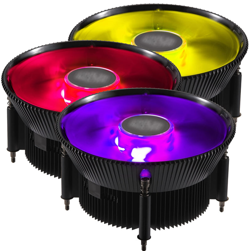 [AUSTRALIA] - Cooler Master i71C RGB Intel Low-Profile CPU Air Cooler, Anodized Black Aluminum Fins, Copper Insert Base, MF120 RGB 4-Pin Lighting Fan for Intel LGA1151