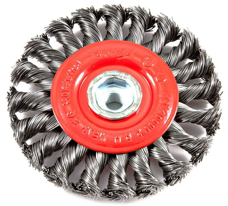  [AUSTRALIA] - Forney 72784 Wire Wheel Brush, Twist Knot with M10 by 1.25 Arbor, 4-Inch-by-.020-Inch