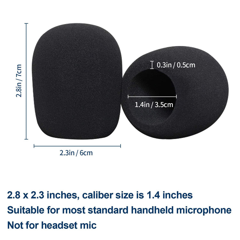  [AUSTRALIA] - Microphone Cover - Foam Mic Covers Windscreen Suitable for Most Standard Handheld Microphone 6 PCS