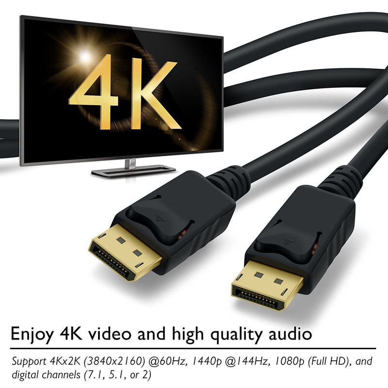  [AUSTRALIA] - Omnihil 10 Feet LongGold Plated DisplayPort Cable Compatible with Dell Alienware AW3418HW, AW3418DW, Monitor