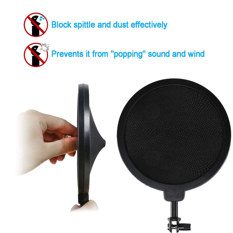  [AUSTRALIA] - ATR2500X Shock Mount with Pop Filter, Windscreen and Shockmount to Reduce Vibration Noise Matching Mic Boom Arm Stand for Audio-Technica ATR 2500X and ATR2500 USB Condenser Microphone by YOUSHARES