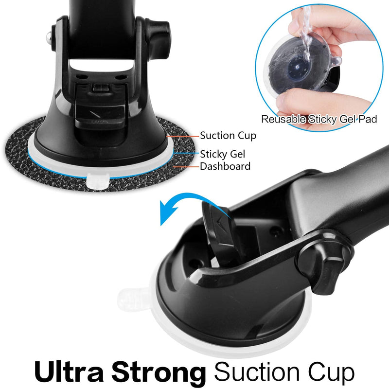  [AUSTRALIA] - 1Zero Magnetic Phone Car Mount with Quick Extension Telescopic Arm, Hands-Free Windshield Dashboard Cell Phone Holder for Car Compatible with iPhone Smartphone, Sticky Suction Cup, 6 Strong Magnets