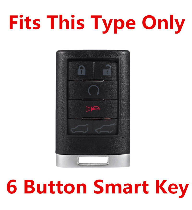  [AUSTRALIA] - RPKEY Leather Keyless Entry Remote Control Key Fob Cover Case Protector for Cadillac Escalade Escalade ESV Escalade EXT 22756466 OUC6000066 850K-6000066