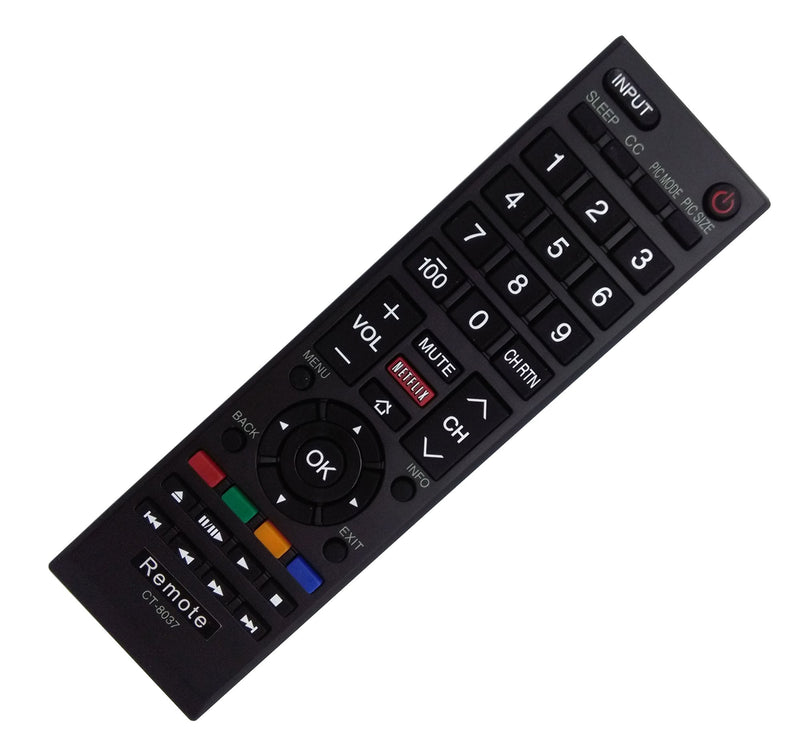 CT-8037 ct8037 Replaced Remote fit for Toshiba 40L3400 40L3400U 50L3400 50L3400U 58L5400 58L5400U 58L5400UC 65L5400 65L5400U 65L5400UC Smart HDTV TV - LeoForward Australia