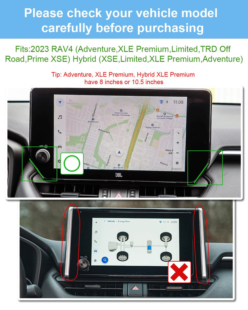  [AUSTRALIA] - WEIPIN 10.5" Car Screen Protector 【Smooth as Silk】 for 2023 Toyota RAV4 Accessories GPS Navigation Tempered Glass Compatible with 2023 RAV 4 - HD Clear RAV4 10.5"-Clear