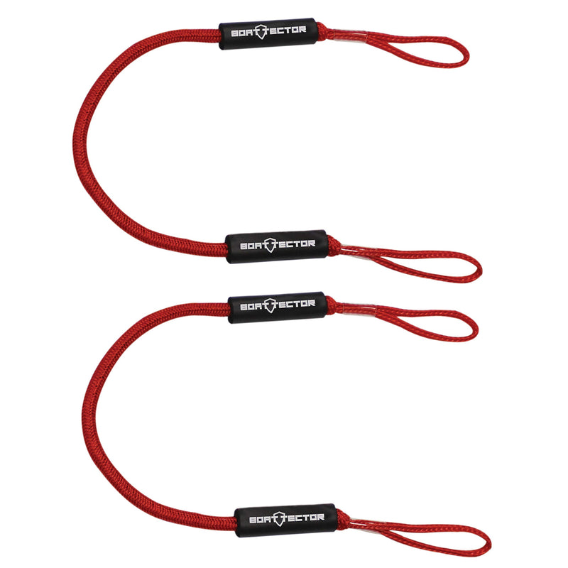  [AUSTRALIA] - Extreme Max 3006.2571 Red 4' BoatTector Bungee Dock Line, Value 2-Pack 4'