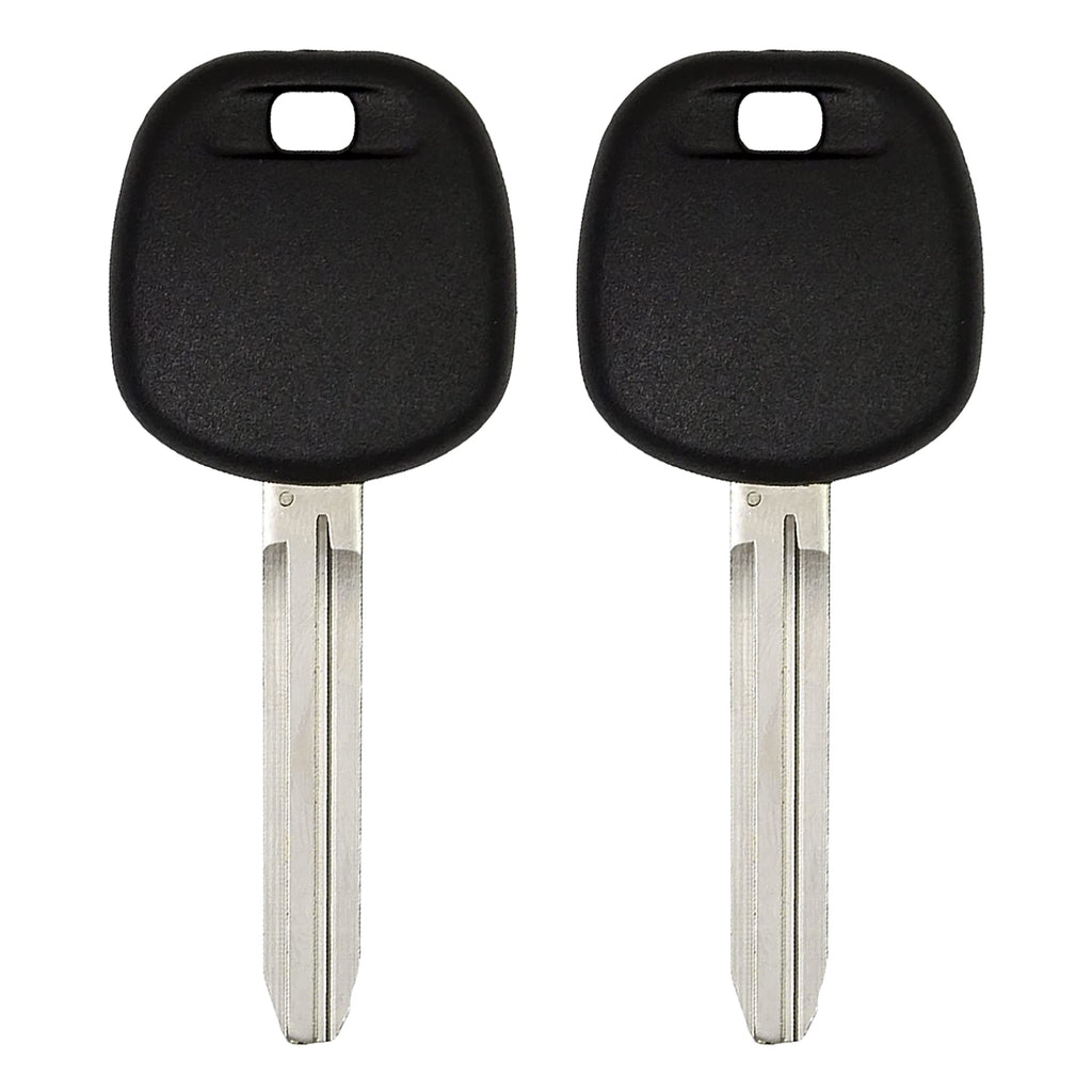  [AUSTRALIA] - Keyless2Go Replacement for 2 New Uncut Transponder Ignition Car Key for Select Toyota Vehicles TOY44D-PT