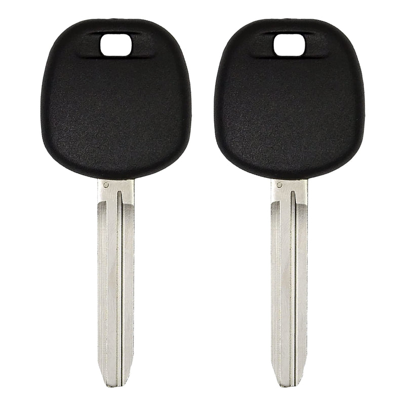  [AUSTRALIA] - Keyless2Go Replacement for 2 New Uncut Transponder Ignition Car Key for Select Toyota Vehicles TOY44D-PT