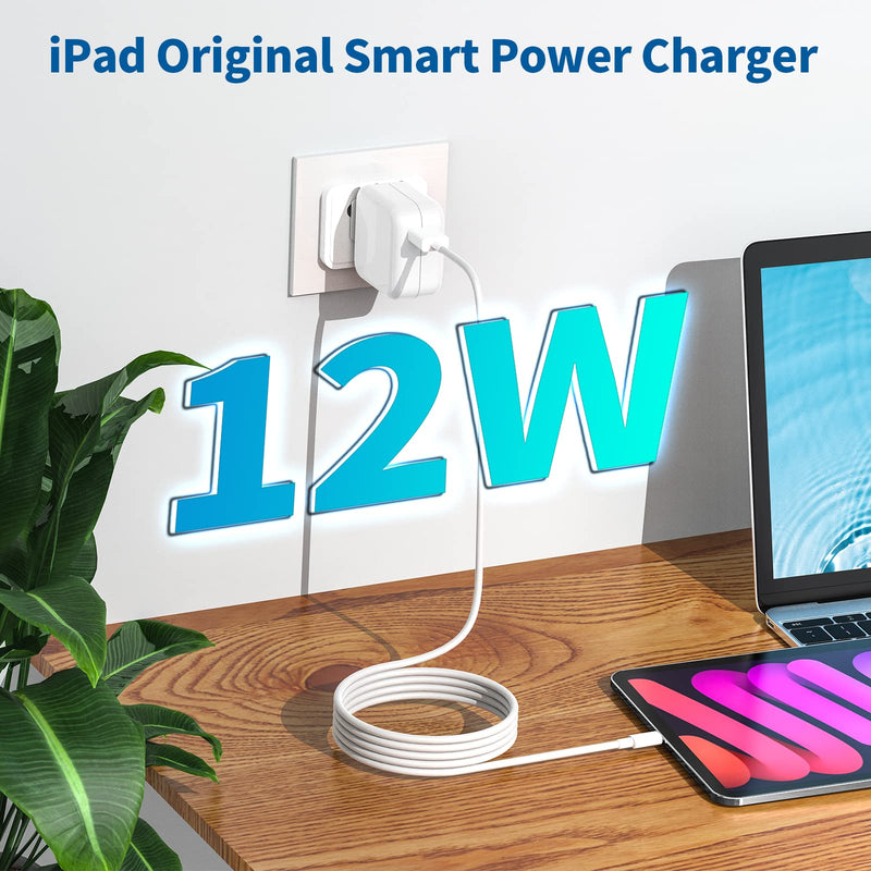 [AUSTRALIA] - [Apple MFi Certified] iPad iPhone Fast Charger, Stuffcool 2.4A/12W USB Wall Charger with Foldable Plug & 6FT Lightning to USB Quick Charging Sync Cord for iPhone 14 13 12 11 Pro Max/XS/XR/iPad/AirPods