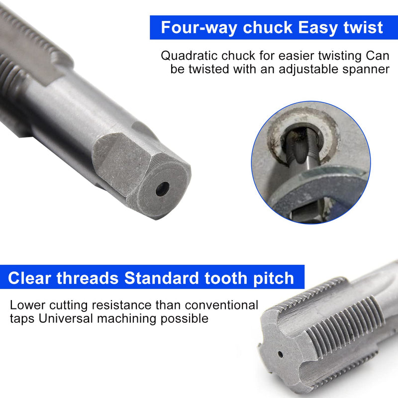  [AUSTRALIA] - 2 piece pipe tap set, tap 1/2 inch, 3/4 inch internal thread, incision tap, repair of pipe thread connections, for car repair and industry