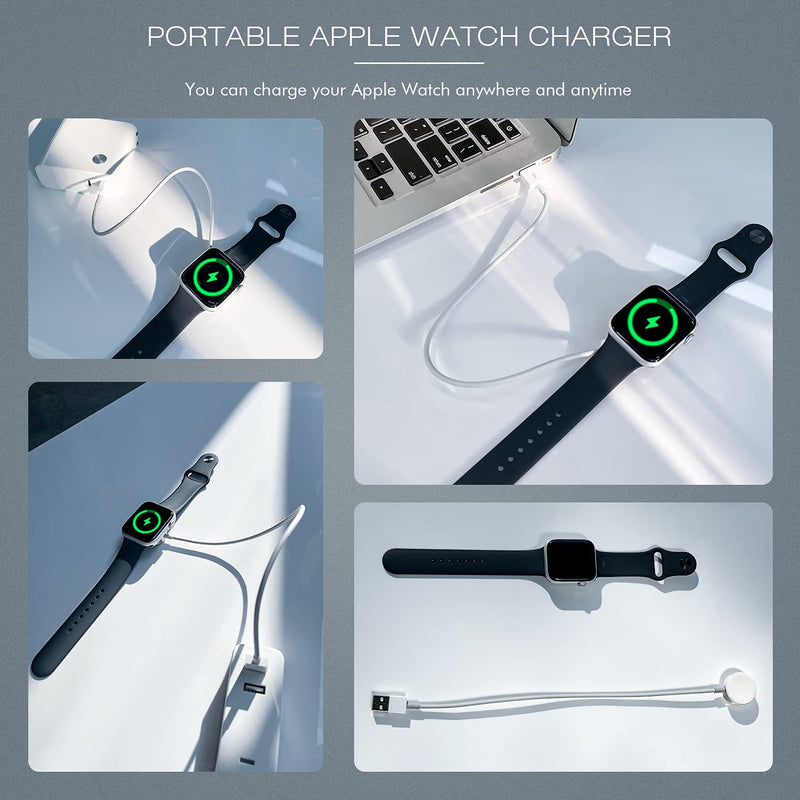  [AUSTRALIA] - Watch Charger for Apple Watch Charger, 0.3m/1FT Short iWatch USB Fast Wireless Magnetic Portable Charging Cable Cord Compatible with Apple Watch Series 7/6/SE/5/4/3/2/1