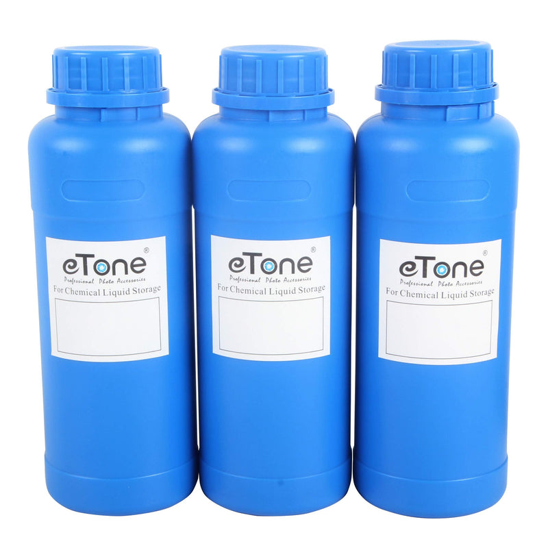  [AUSTRALIA] - 3X 500ml Darkroom Chemical Storage Bottles with Caps Film Photo Developing Processing Equipment (Blue) blue