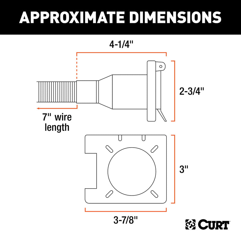  [AUSTRALIA] - CURT 55664 Dual-Output Vehicle-Side Trailer Wiring Harness Connectors for Select USCAR Vehicles, 6-Pin Trailer Wiring, 4-Pin Trailer Wiring